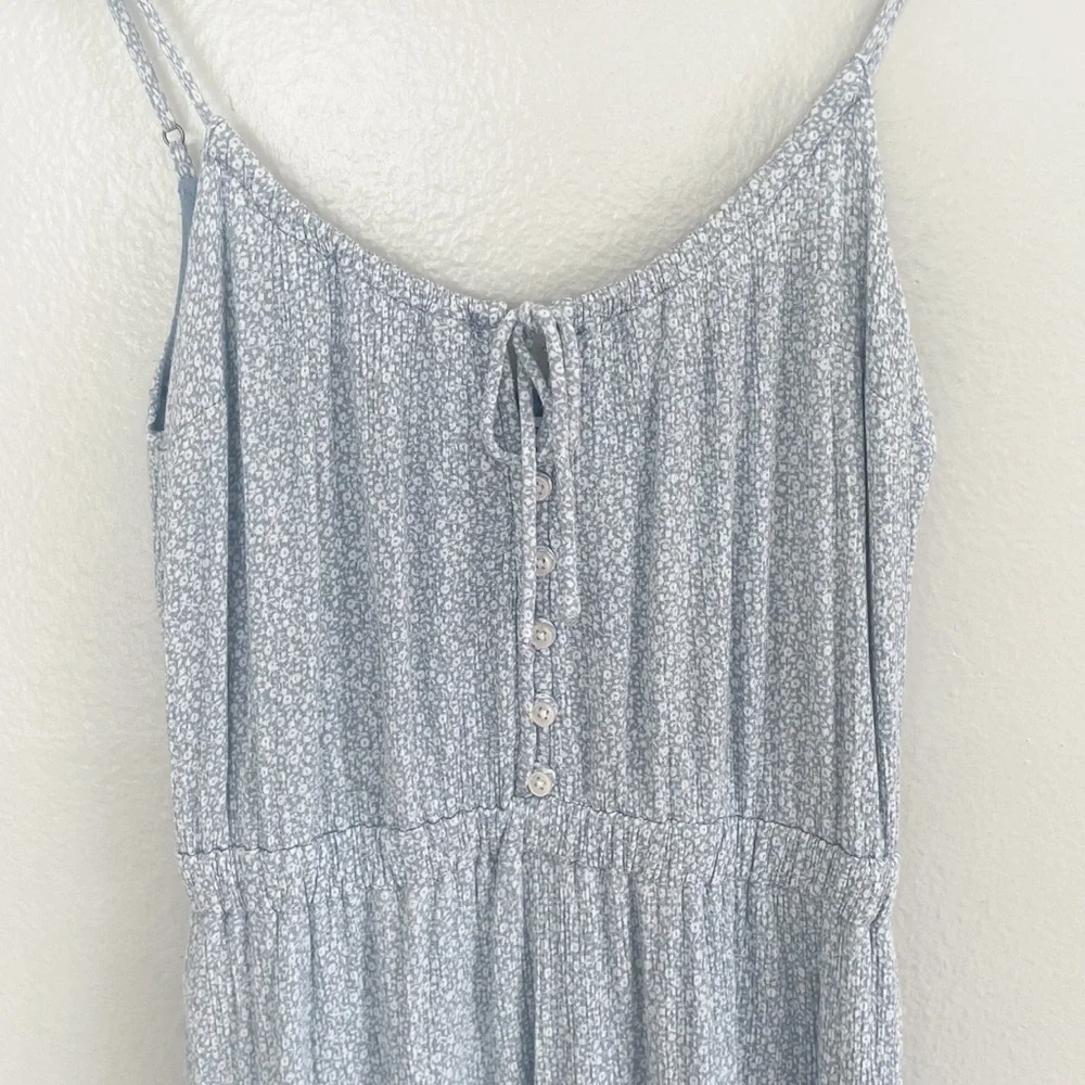 Abercrombie & Fitch Easy Waist Ditzy Floral Light Blue Midi/Maxi Dress